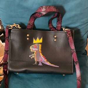 Coach Basquiat Purse with Snakeskin Straps